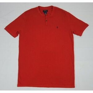 Polo Ralph Lauren‎ Thermal Shirt Mens XL. 3 Button Red Short Sleeve.